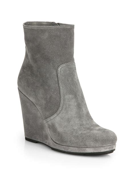 prada suede knee high wedge boots|prada ankle pouch combat boots.